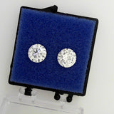 18K White Gold 6.02ctw Diamond stud