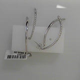 18K White Gold 3.00ctw Hoops Earrings