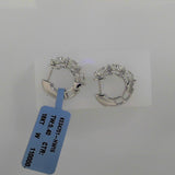 18K White Gold 5.40ctw Hoops Earrings