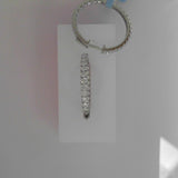 18K White Gold 2.00ctw Hoops Earrings