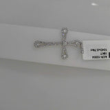 18K White Gold 0.78ctw Diamond Cross Pendant
