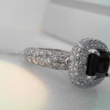 Platinum / Palladium Finish 4.40ctw Diamond Solitaire Ring