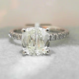 14K White Gold 1.71ctw Diamond Solitaire Ring