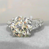 18K White Gold 6.02ctw Diamond Solitaire Ring