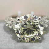 18K White Gold 2.87ctw Diamond Solitaire Ring