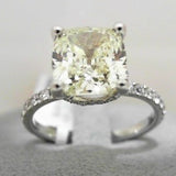 18K White Gold 3.03ctw Diamond Solitaire Ring