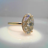 18K Yellow Gold 4.07ctw Diamond Solitaire Ring