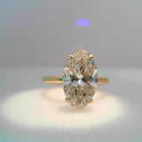 18K Yellow Gold 4.07ctw Diamond Solitaire Ring