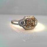 18K Two-Tone 0.76ctw Diamond Solitaire Ring