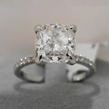 18K White Gold 3.01ctw Diamond Solitaire Ring