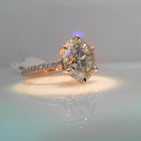18K Rose Gold 8.01ctw Diamond Solitaire Ring