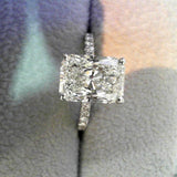 18K White Gold 3.01ctw Diamond Solitaire Ring