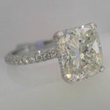 18K White Gold 5.01ctw Diamond Solitaire Ring