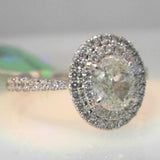 14K White Gold 0.52ctw Diamond Solitaire Ring