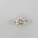 18K White Gold 5.75ctw Diamond Solitaire Ring