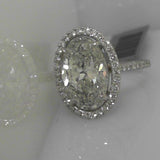 18K White Gold 5.32ctw Diamond Solitaire Ring