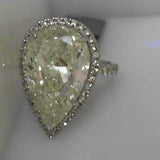 18K White Gold 11.88ctw Diamond Solitaire Ring