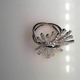 18K White Gold 12.47ctw Diamond Right Hand Ring