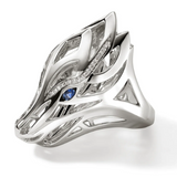 Sterling Silver  0.14ctw Diamond Right Hand Ring