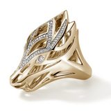14K Yellow Gold 0.61ctw Diamond Right Hand Ring
