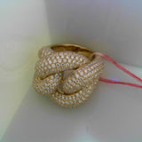 18K Yellow Gold 7.58ctw Diamond Right Hand Ring