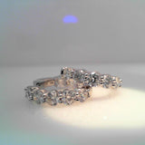 18K White Gold 3.00ctw Hoops Earrings