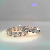 18K White Gold 2.07ctw Hoops Earrings