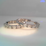 18K White Gold 3.00ctw Hoops Earrings