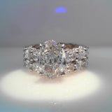 18K White Gold 3.01ctw Diamond Solitaire Ring