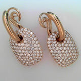 18K Rose Gold 3.72ctw Jacket Earrings