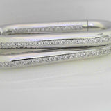 18K White Gold 1.36ctw Hoops Earrings