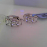 18K White Gold 4.20ctw Hoops Earrings