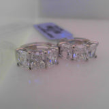 18K White Gold 4.20ctw Hoops Earrings