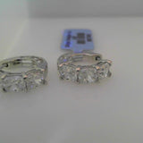 18K White Gold 4.20ctw Hoops Earrings