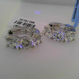 18K White Gold 4.20ctw Hoops  Earrings
