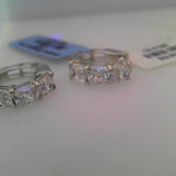 18K White Gold 3.00ctw Hoops Earrings