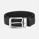 Montblanc Black 35 mm Leather Belt 129455