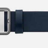Montblanc Blue/Grey 35 Mm Reversible Leather Belt 131193