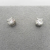 18K White Gold 0.72ctw Diamond 4-Prong Studs
