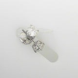 18K White Gold 2.10ctw Diamond Martini / 3-Prong Setting Studs
