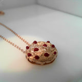 18K Rose Gold ctw Diamond Pendant Ring