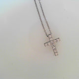 18K White Gold 0.10ctw Diamond Pendant Necklace