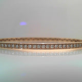 18K Rose Gold 1.75ctw Diamond Bangle
