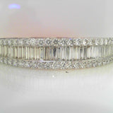 18K White Gold 15.42ctw Diamond Bangle