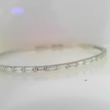 18K White Gold 1.28ctw Diamond Bangle Bracelet