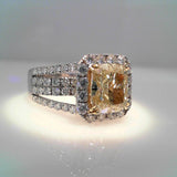 18K White Gold 1.85ctw Diamond Solitaire Ring