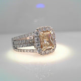 18K White Gold 1.65ctw Diamond Solitaire Ring