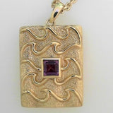 18K Yellow Gold 0.40ctw Gemstone Horoscope Pendant