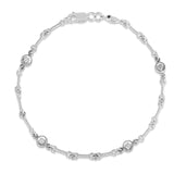18K White Gold 0.16ctw Diamond Chain Necklace