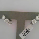 18K White Gold 5.40ctw Hoops Earrings